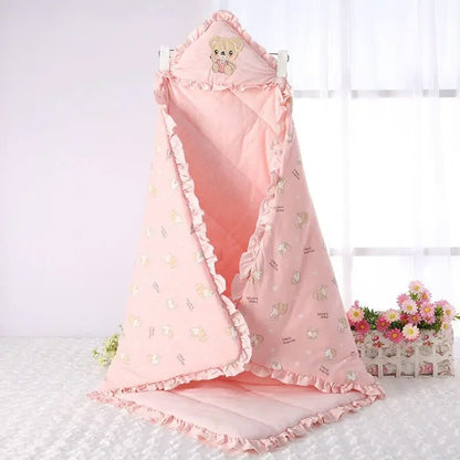 Nid-d-ange-rose-ouvert-coton-polaire-doux-chaud
