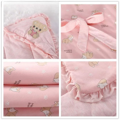 Nid-d-ange-rose-coton-polaire-doux-chaud