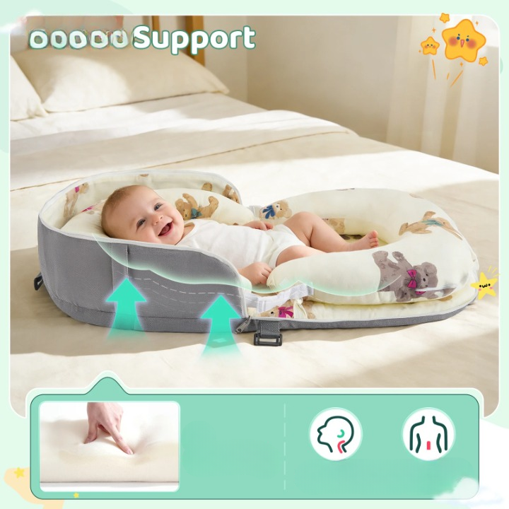 Réducteur de lit ajustable bébé joue au lit