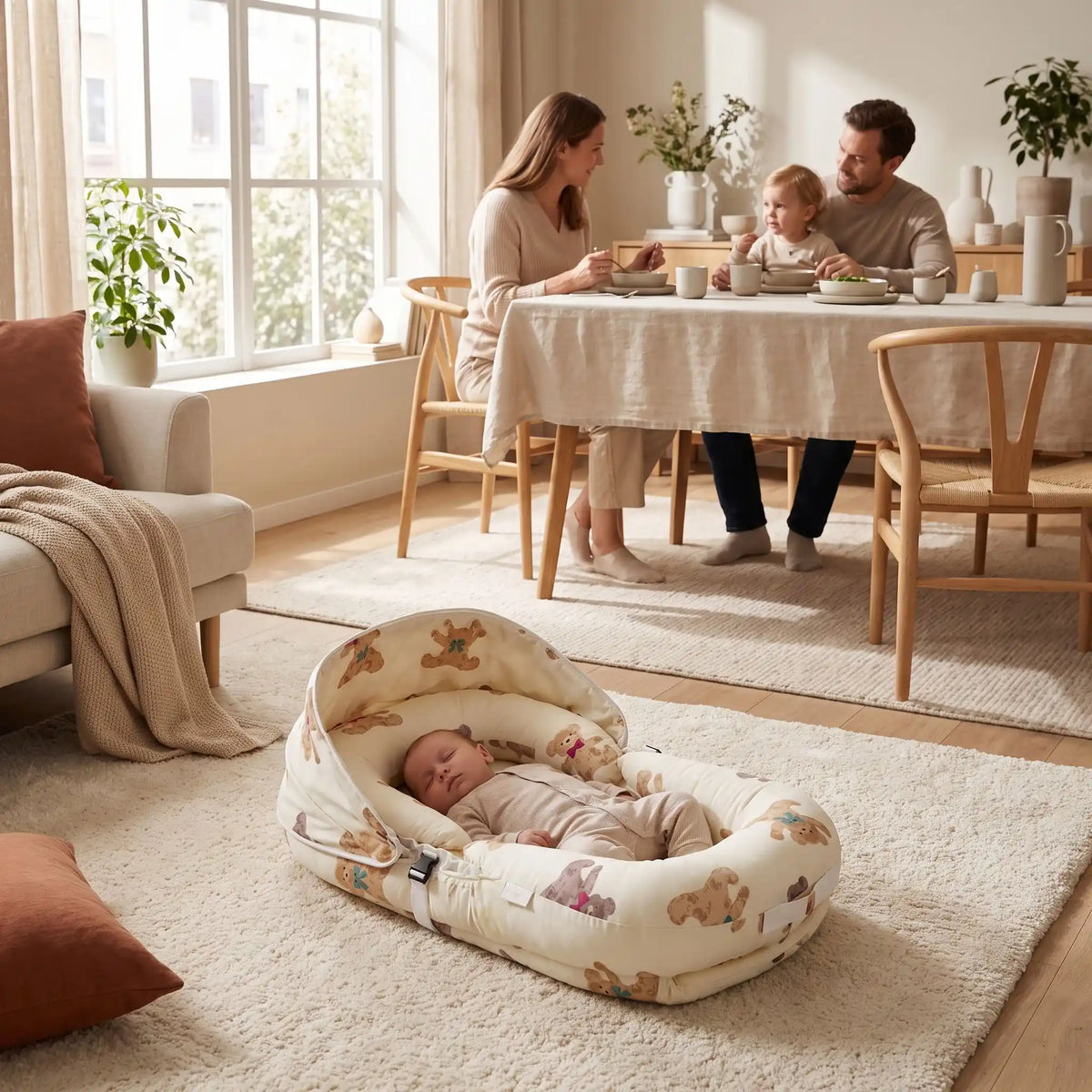 Réducteur de lit bébé au salon