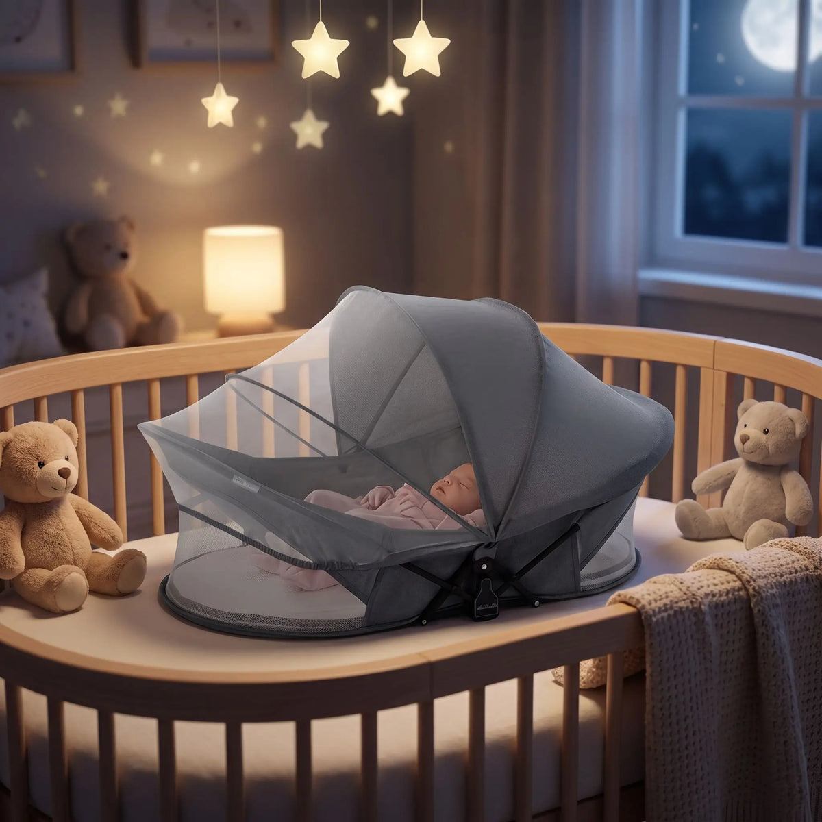Réducteur de lit bébé dans son berceau
