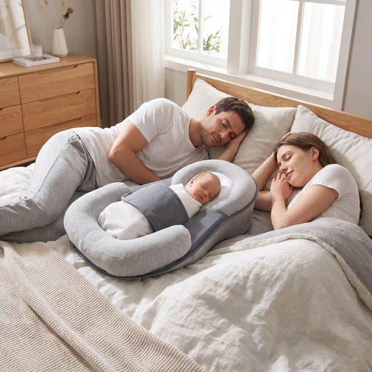 Réducteur de lit bébé dort avec les parents