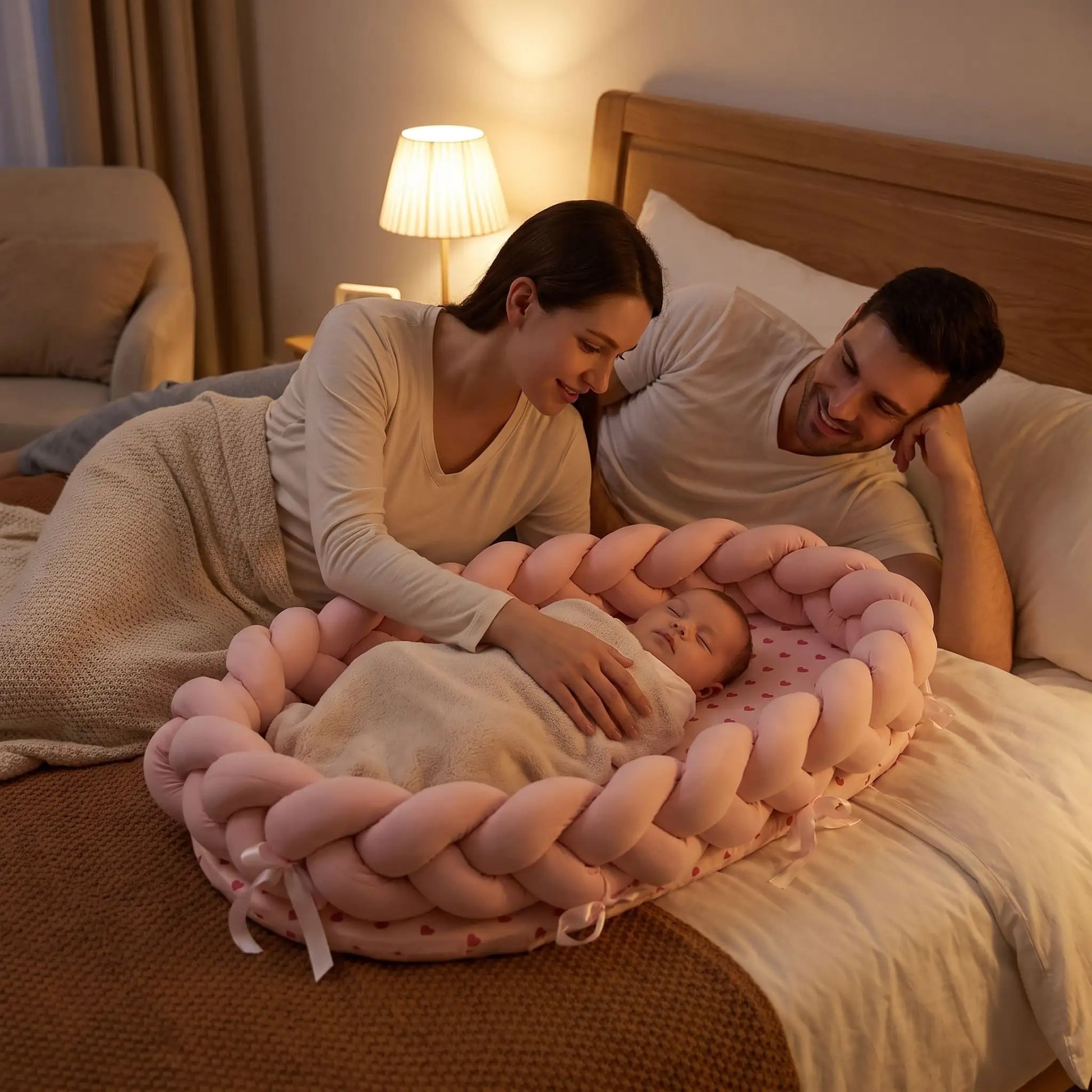 Réducteur de lit bébé dort avec ses parents