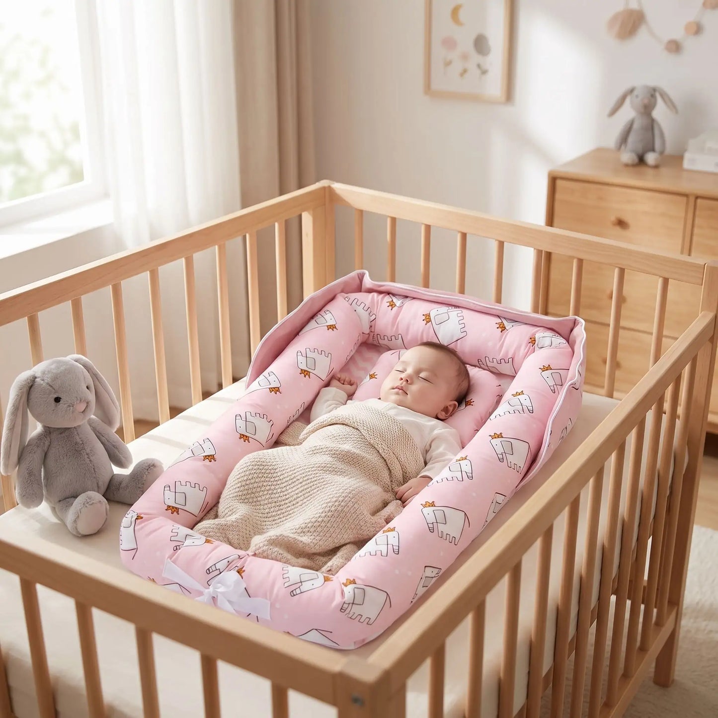 Réducteur de lit bébé dort dans son lit