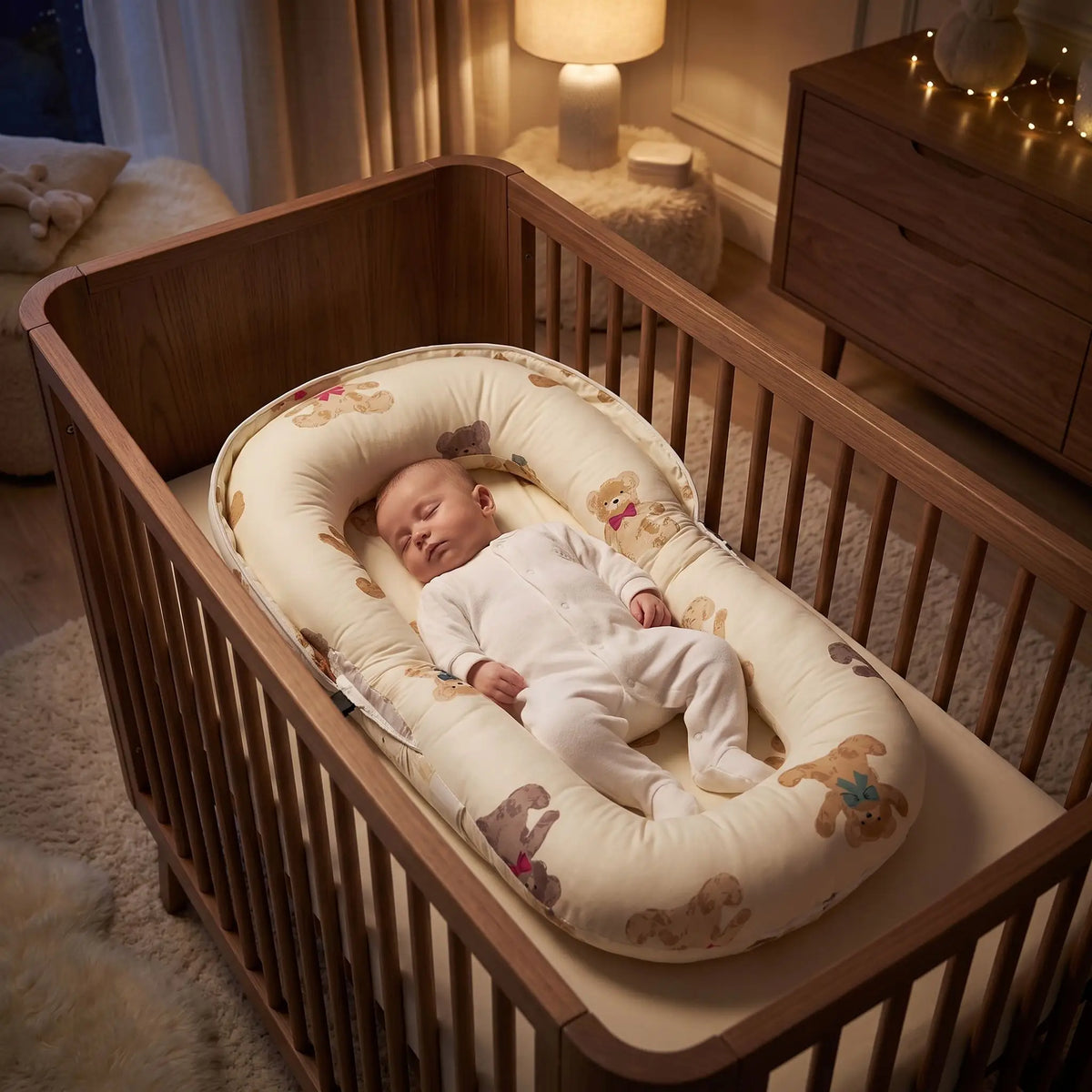 Réducteur de lit bébé dort