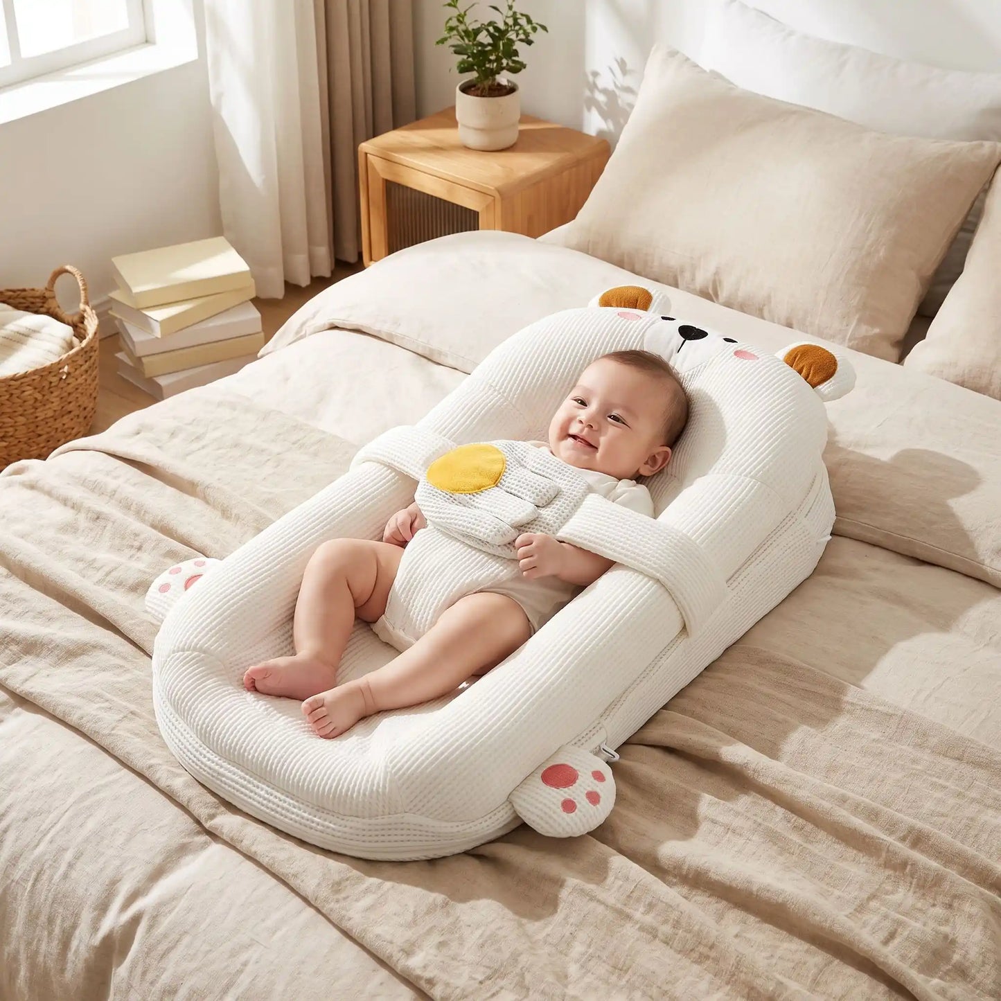 Réducteur de lit bébé en sécurité