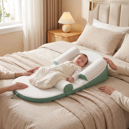 Réducteur de lit confortable bébé dort