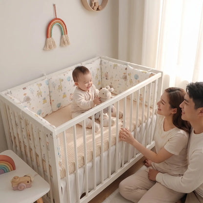 Tour de lit bébé assis joue