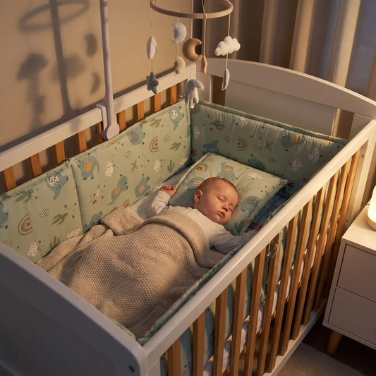 Tour de lit bébé dort