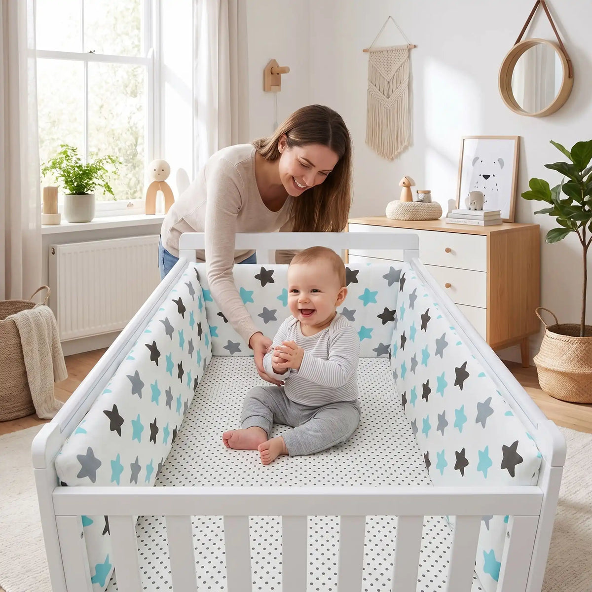 Tour de lit bébé en sécurité