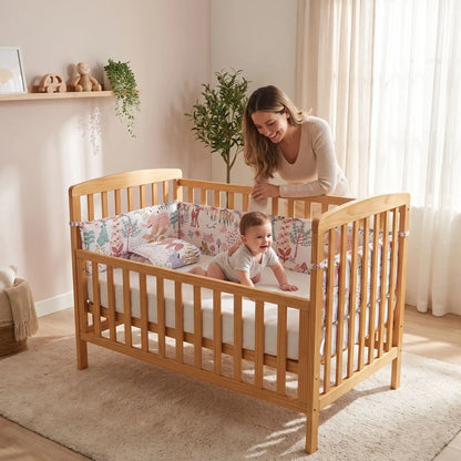 Tour de lit bébé joue dans son lit
