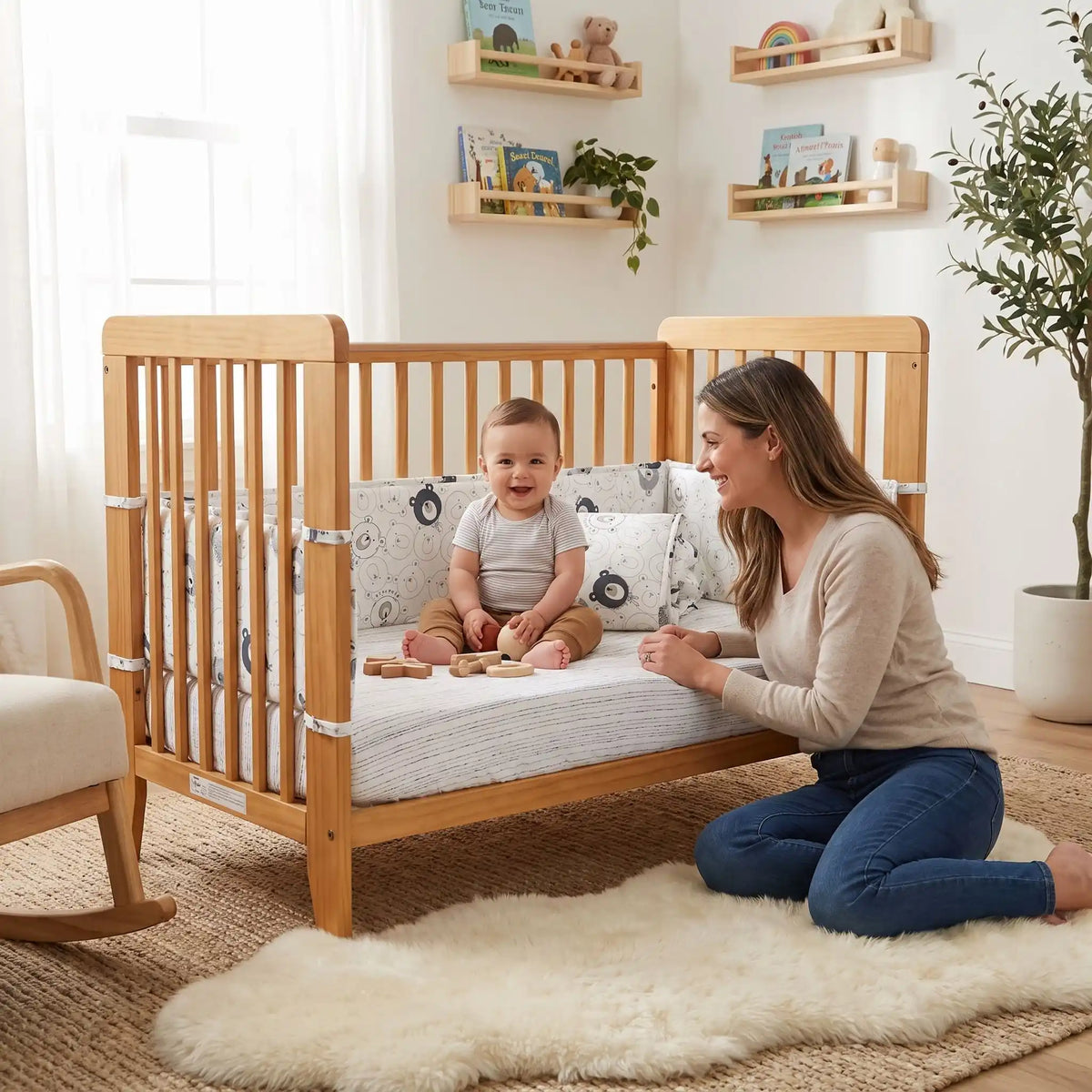 Tour de lit bébé joue