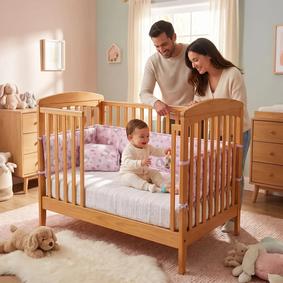Tour de lit bébé protégé