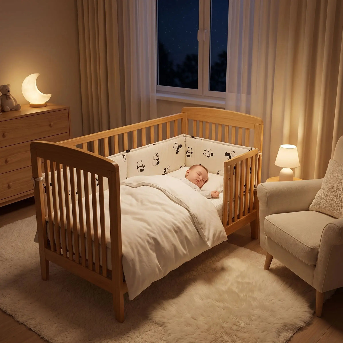 Tour de lit bébé protège
