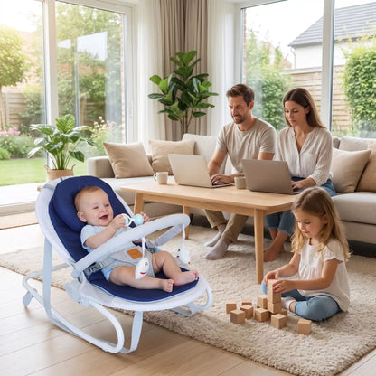 Transat bébé au salon en famille