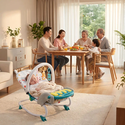 Transat bébé dort a salon
