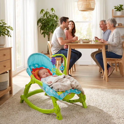 Transat bébé dort au salon