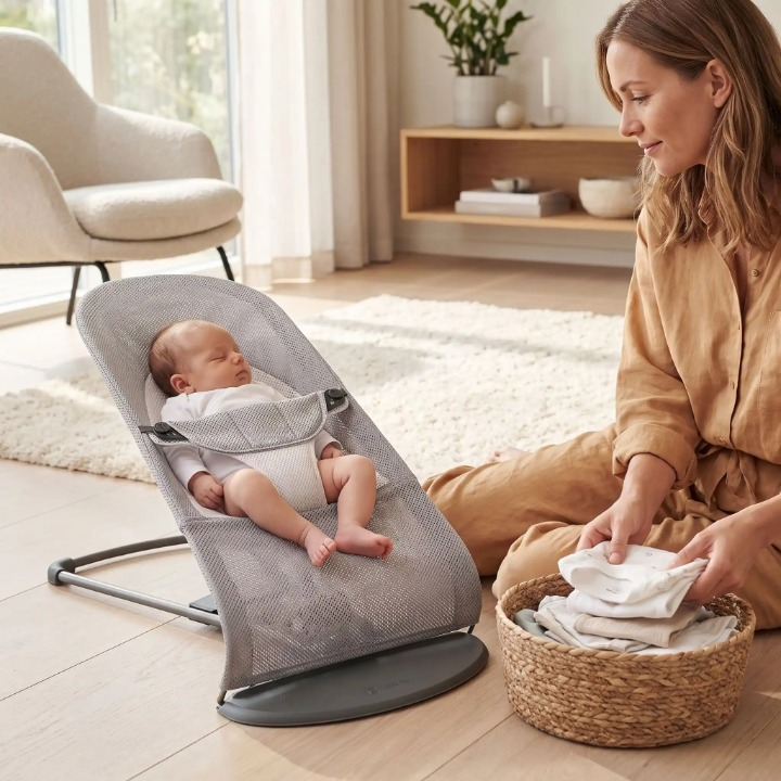 Transat bébé dort profodément