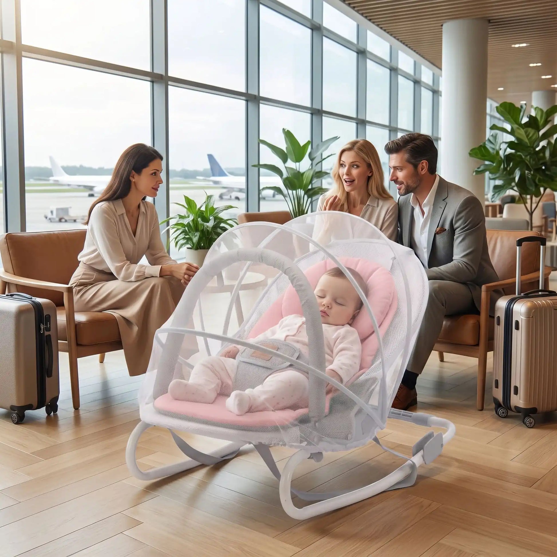 Transat bébé en voyage avec parents