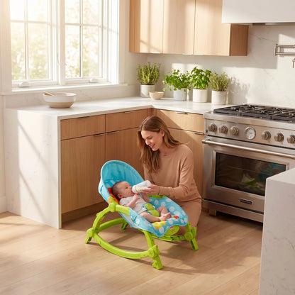 Transat bébé et maman à la cuisine