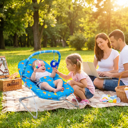Transat bébé joue au parc