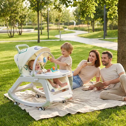 Transat bébé joue au parc