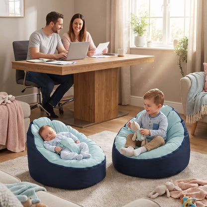 Transat bébé dort au salon