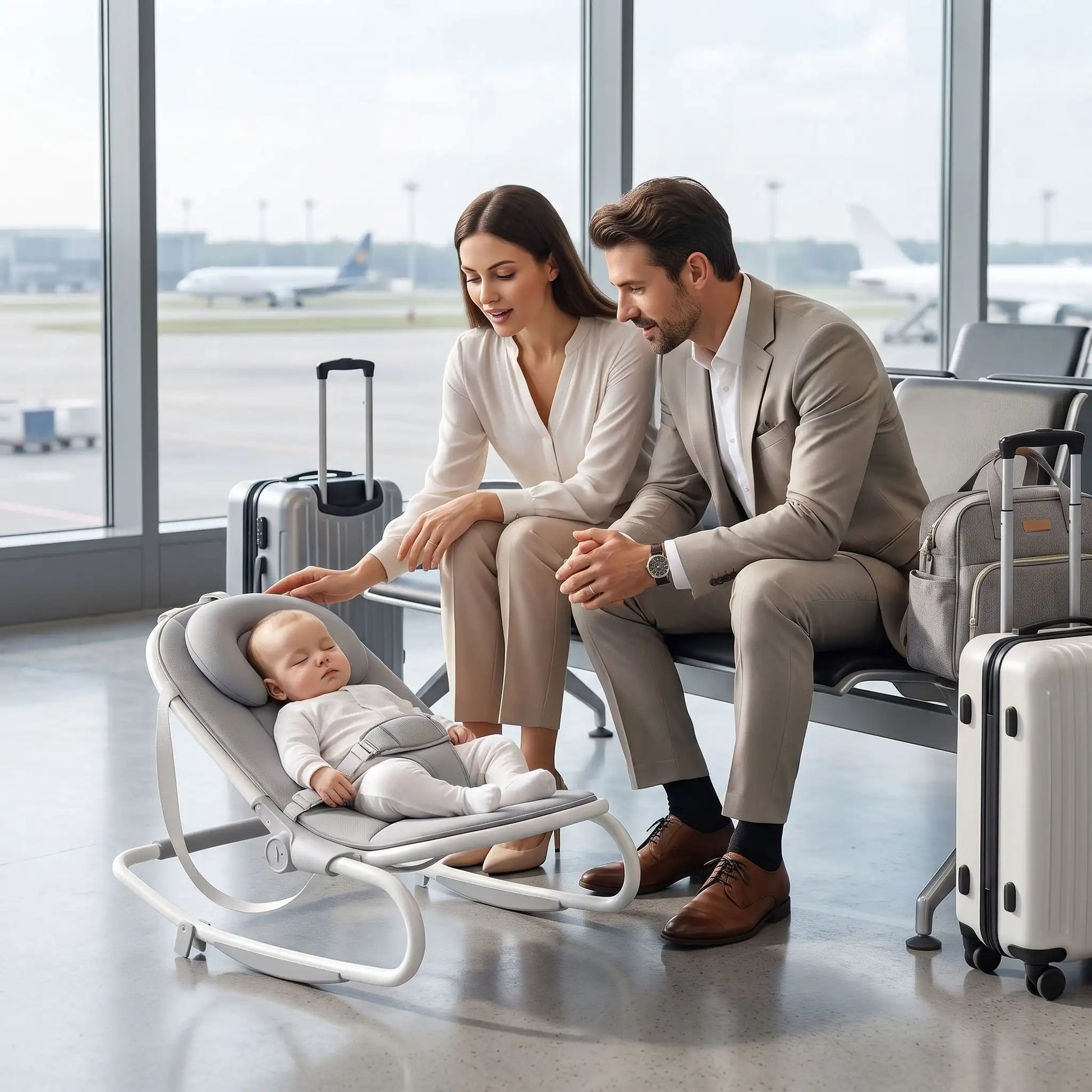 Transat bébé dort au terrain