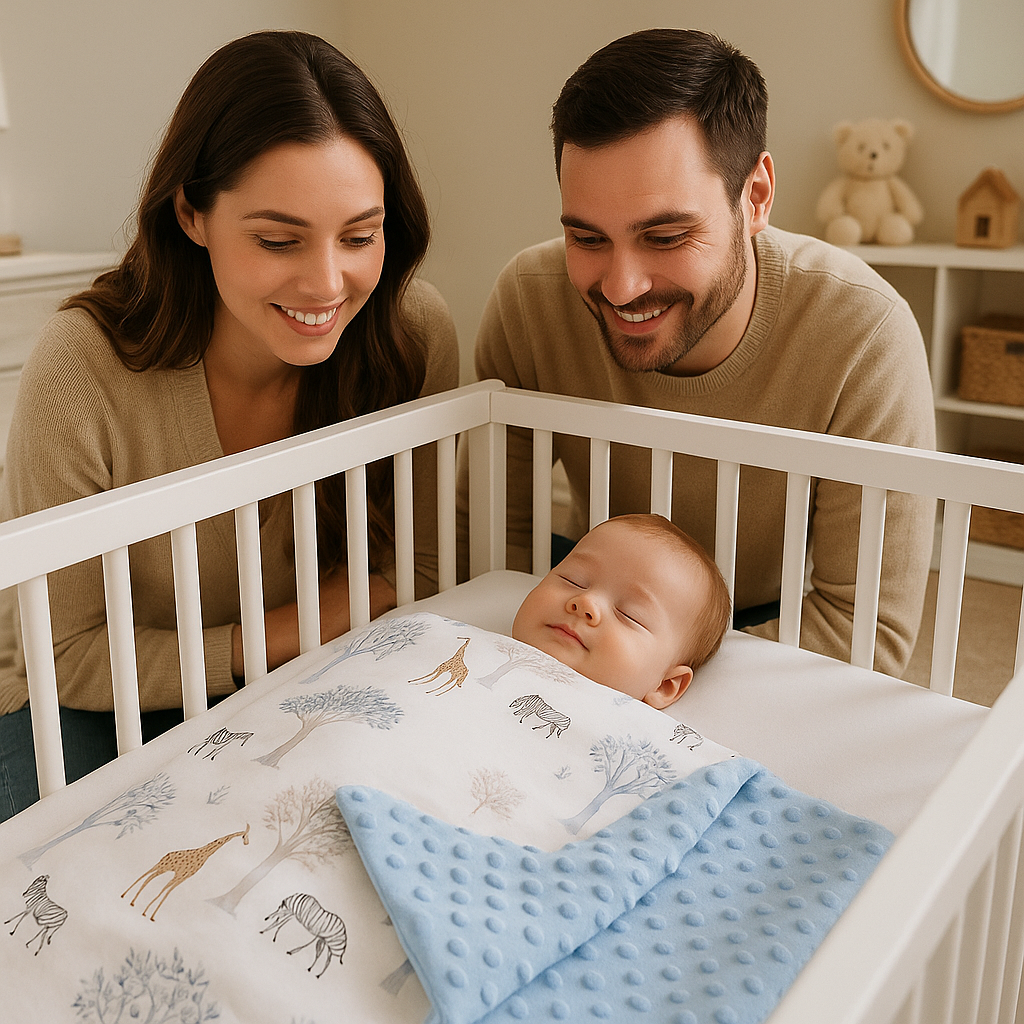 couverture bébé au lit