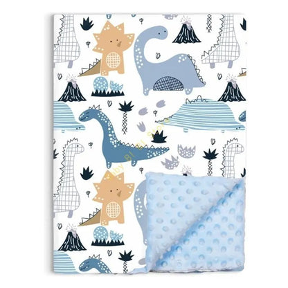 Couverture-bébé-Cotton-polaire-Dinosaure-douce-chaude-agréable