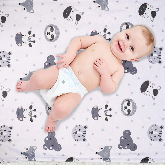 Couverture-coton-polaire-animaux-blanche-douce-chaude-confortable-bébé-allonge
