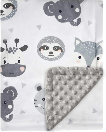 Couverture-coton-polaire-animaux-blanche-douce-chaude-confortable