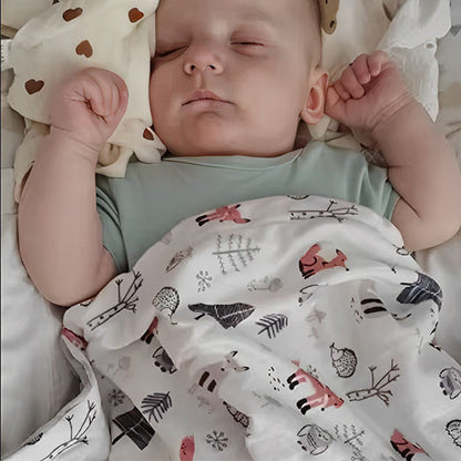 Couverture-polaire-renard-double-face-blanche-douce-chaude-bébé-dort-point-fermé