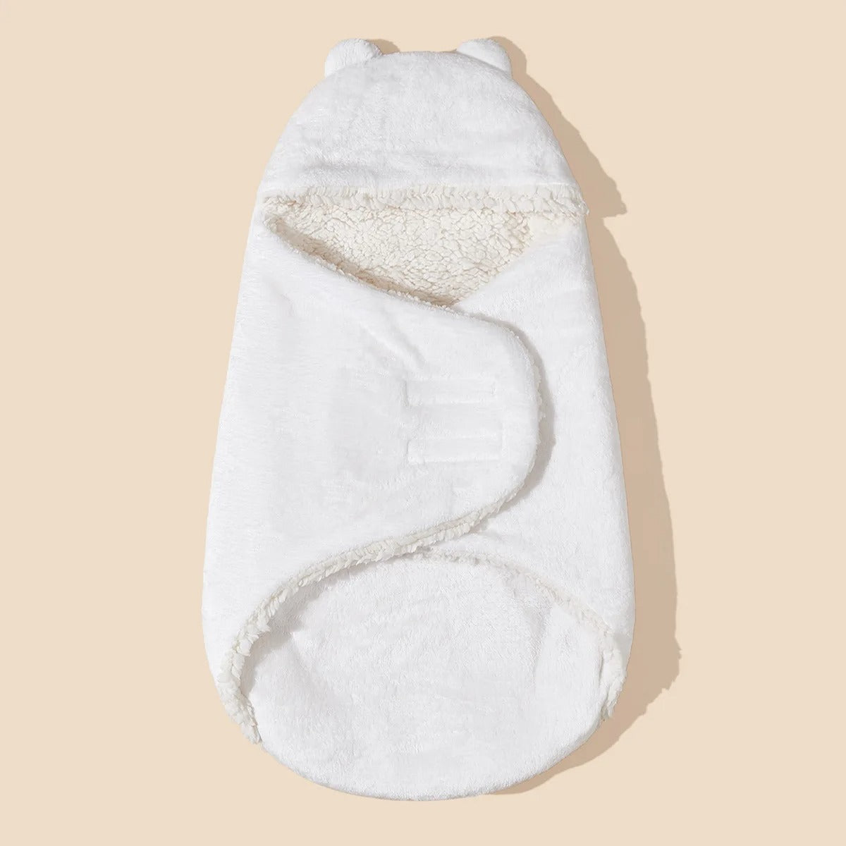 Nid-d-ange-ours-blanc-polaire-laine-doux-chaud