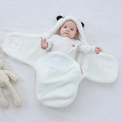 nid-d-ange-Panda-polaire-laine-ouvert-avec-bébé-au-chaud